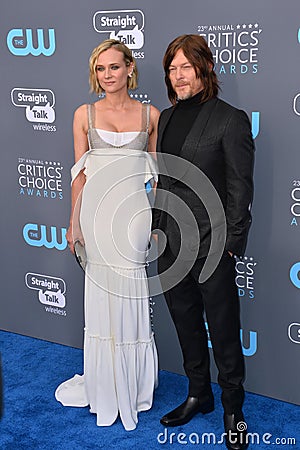 Diane Kruger & Norman Reedus Editorial Stock Photo