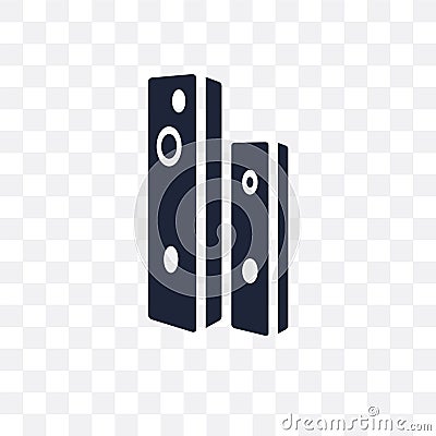 Diapason transparent icon. Diapason symbol design from Music col Vector Illustration