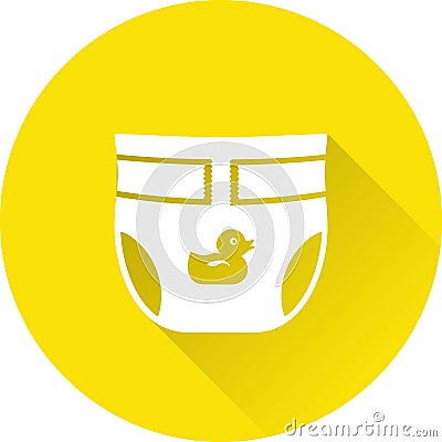 Diaper baby icon. Vector illustration. Vector Illustration