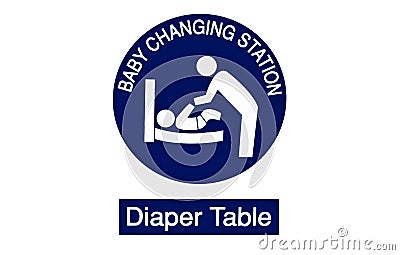 Diaper change symbol Stock Photo