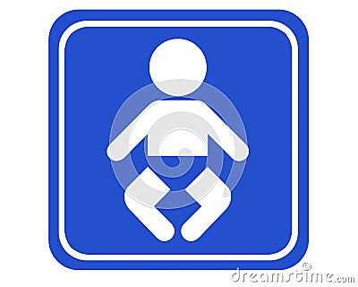 Diaper-changing room Stock Photo