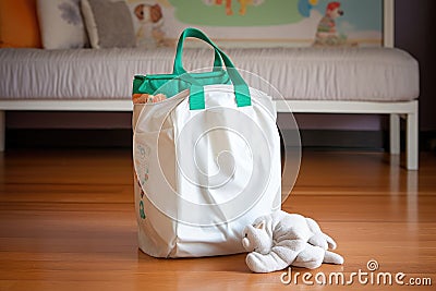 diaper changing station with all necessary supplies Stock Photo