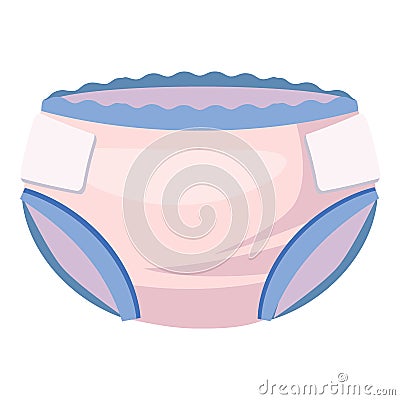 Diaper icon, cartoon style Vector Illustration