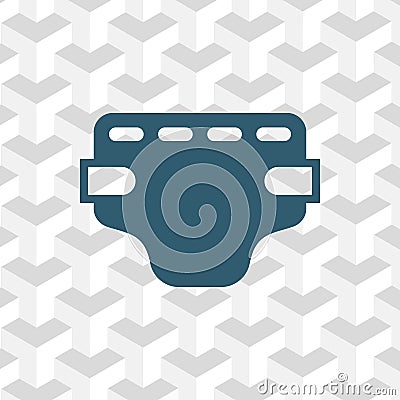 Diaper icon stock vector illustration flat design Vector Illustration