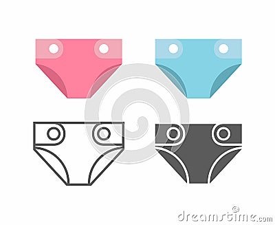 Diapers icon. Vector Vector Illustration