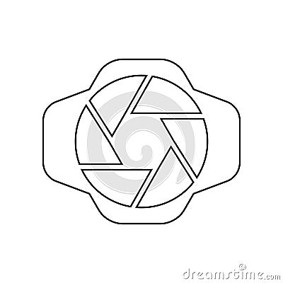 diaphragm camera icon. Element of Equipment photography for mobile concept and web apps icon. Outline, thin line icon for website Stock Photo