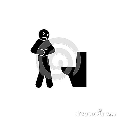 diarrhea, chronic icon. Element of human pain icon for mobile concept and web apps. Detailed diarrhea, chronic icon can be used fo Stock Photo
