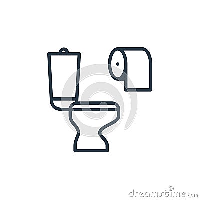 diarrhea vector icon isolated on white background. Outline, thin line diarrhea icon for website design and mobile, app development Vector Illustration