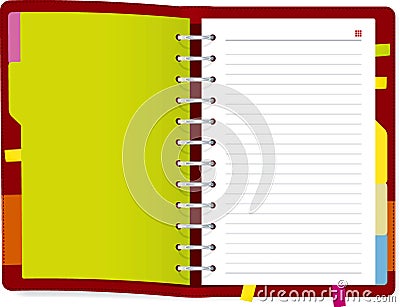 Diary book Cartoon Illustration