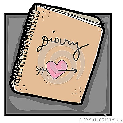 Diary clip art Vector Illustration