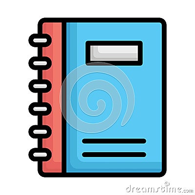 Diary, memo book Vector icon which can easily modify Vector Illustration