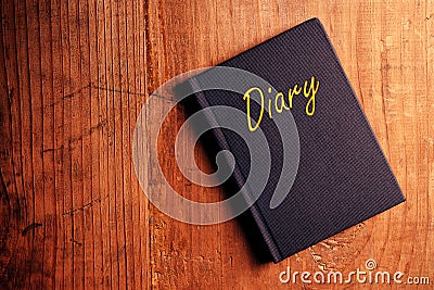 Diary notebook at the desk Stock Photo