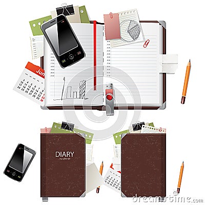 Diary Vector Illustration