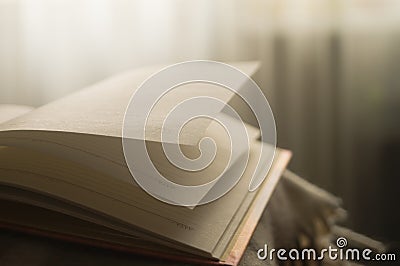 Diary to record against the window write work write record thoughts Job Stock Photo