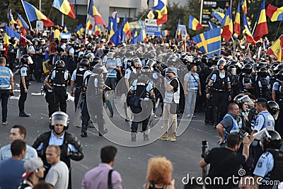 Diaspora protest in Romania Editorial Stock Photo