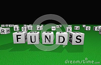 Dice funds Stock Photo