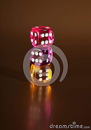 Dice gamble risk Stock Photo