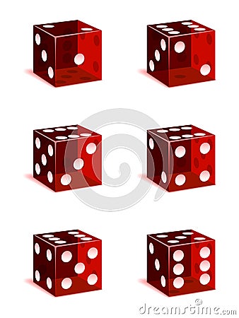 Dice Icons Vector Illustration