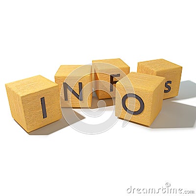 Dice and infos Stock Photo