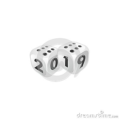 2019 dice new years designs Stock Photo