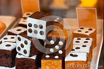 Dice Resembled Confectionery Stock Photo