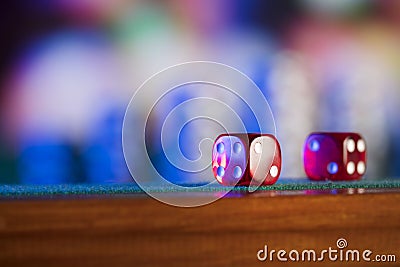 Gambling theme. Place for typography or log. Stock Photo