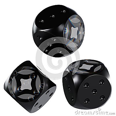 Dice Stargate Finance ,STG Glass Dice Crypto 3D Icon Editorial Stock Photo