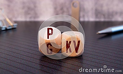 Dice symbolize the change from the public health GKV insurance to the private health insurance PKV in germany Stock Photo