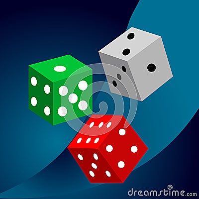 Dice vector casino design background. Vector Illustration