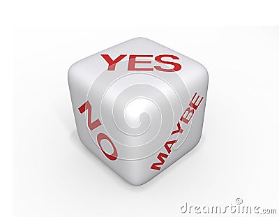Dice: Yes, No, Maybe - XL Stock Photo