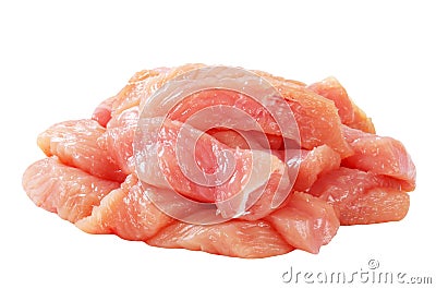 Diced turkey breast Stock Photo