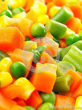 Diced vegetables Stock Photo