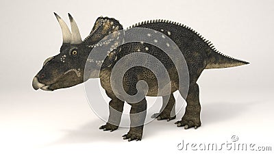 Diceratops-Dinosaur Cartoon Illustration