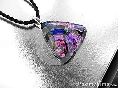 Dichroic Glass Pendant Stock Photo