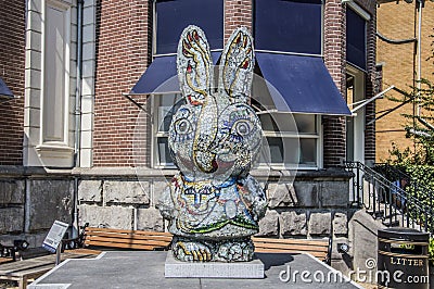 Bruna Miffy Statue At Amsterdam The Netherlands Editorial Stock Photo