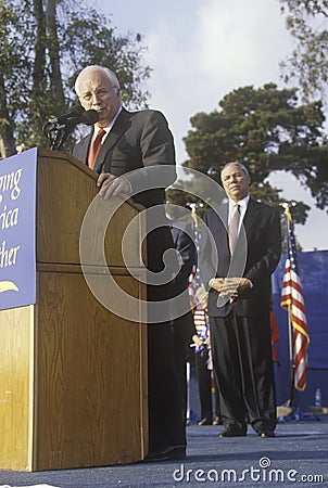 Cheney and Colin Powell Editorial Stock Photo