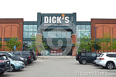 Dick`s Sporting Goods, Inc. is an American sporting goods and apparel company Editorial Stock Photo