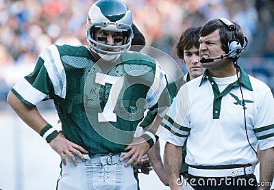 Vermeil and Ron Jaworski Editorial Stock Photo