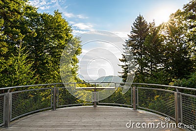 Dickson Falls Trail lookout with a beautiful view of Fundy Shore Stock Photo