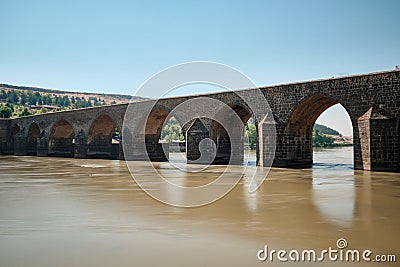 The Dicle Bridge in Diyarbakir, Turkey Stock Photo