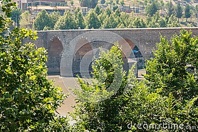 The Dicle Bridge in Diyarbakir, Turkey Stock Photo