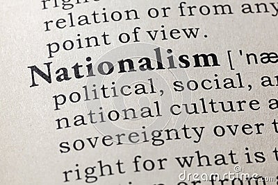 Dictionary definition of the word nationalism Stock Photo