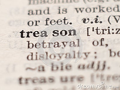 Dictionary definition of word treason Stock Photo