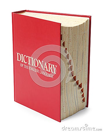 Dictionary on End Stock Photo