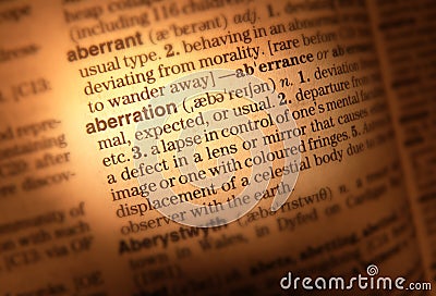 Dictionary page close up Stock Photo