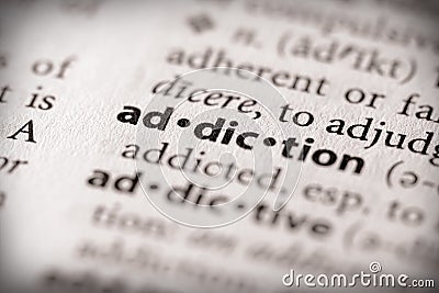 Dictionary Series - Health: addiction Stock Photo
