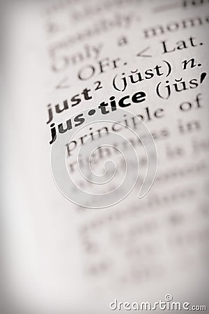 Dictionary Series - Law: justice Stock Photo