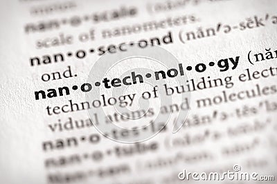 Dictionary Series - Science: nanotechnology Stock Photo