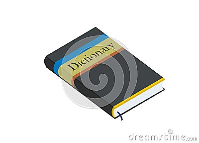 Dictionary simple illustration Vector Illustration