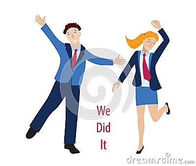 We did it concept vector Vector Illustration